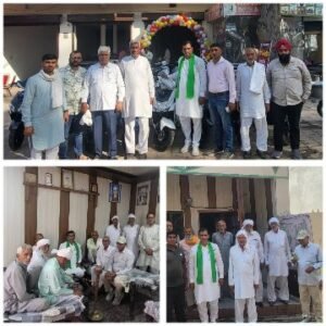 नरवाना हरियाणा14अक्टूबर25*भाकियू के राष्ट्रीय अध्यक्ष चौधरी जोगेन्द्र घासीराम नैन ई बाइक का हिसार रोड नरवाना बाईपास पर मुहूर्त कार्यक्रम में शामिल हुए