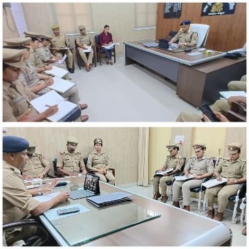 मथुरा16अक्टूबर25*SP RA द्वारा शक्ति केंद्रों के प्रभारी तथा एंटी रोमियो के प्रभारी के साथ ली गई मीटिंग