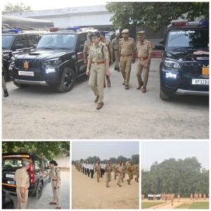 कानपुर देहात24अक्टूबर25*पुलिस अधीक्षक श्रद्धा नरेन्द्र पाण्डेय द्वारा शुक्रवार परेड की सलामी लेकर परेड का निरीक्षण किया गया,