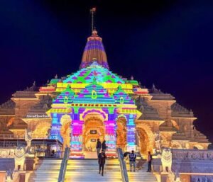 अयोध्या 24/11/25*राम मंदिर ध्वजारोहण !!किले में तब्दील हुई अयोध्या !!