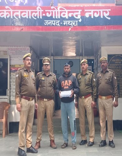 मथुरा 28 नवंबर 25*थाना गोविन्दनगर पुलिस द्वारा एक शातिर चोर को किया गिरफ्तार।*