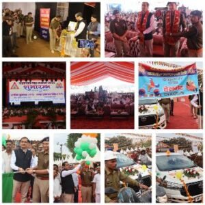 मथुरा 4 नवंबर 25 *जिलाधिकारी मथुरा एवं वरिष्ठ पुलिस अधीक्षक द्वारा यातायात जागरूकता का शुभारंभ *