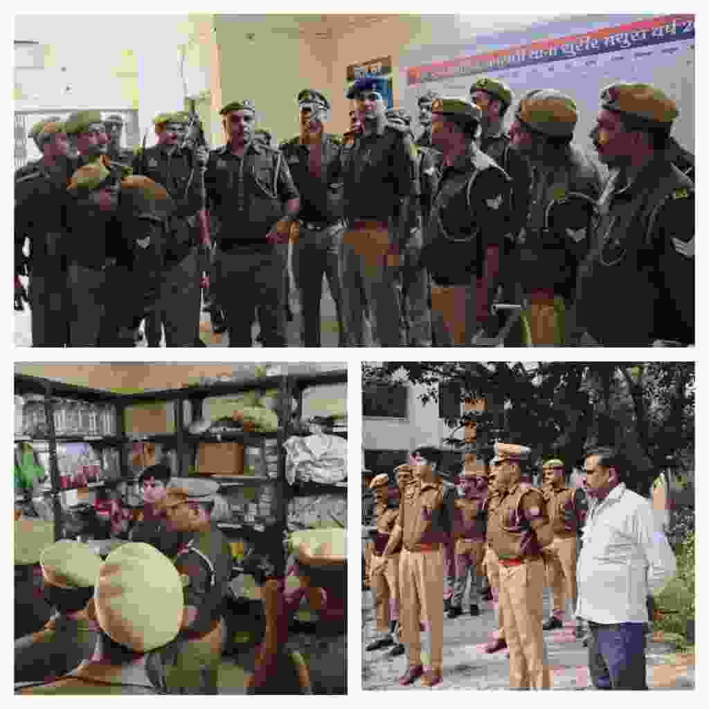 मथुरा 12 नवंबर 25*क्षेत्राधिकारी मांट द्वारा अर्द्ध-वार्षिक निरीक्षण थाना- सुरीर