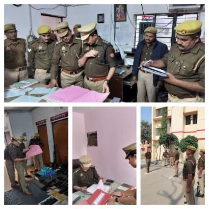 मथुरा 23 नवंबर 25*अर्द्ध वार्षिक निरीक्षण थाना जमुनापार ।*