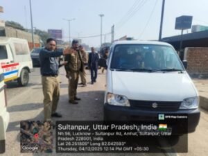 सुल्तानपुर 4दिसम्बर 25*अवैध टैक्सी संचालकों पर दोबारा गिरी गाज़,दूसरे दिन भी चला अभियान।