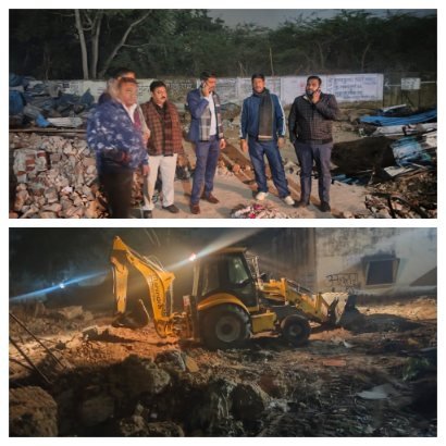 मथुरा 18 दिसंबर2025*विगत दिनों कलेक्ट्रेट स्थित हल्दीघाटी पर अधिवक्ता गण के चैंबर्स को प्रशासन द्वारा रातों-रात ध्वस्त कर दिया गया था।