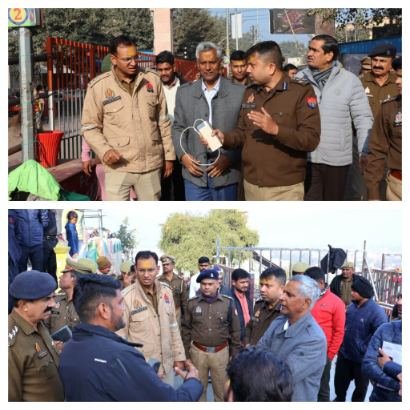 मथुरा30दिसंबर25* मण्डलायुक्त, पुलिस उप महानिरीक्षक, जिलाधिकारी मथुरा एवं वरिष्ठ पुलिस अधीक्षक मथुरा बरसाना राधा रानी मंदिर के आसपास पैदल गश्त*