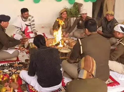 यूपी १२ सितम्बर २५ संभल में दीपा सराय पुलिस चौकी का उद्घाटन।