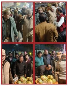 कानपूर १२ सितम्बर २५ पनकी पुलिस ने गस्त कर व्यापारियों को अतिक्रमण न करने की दी हिदायत