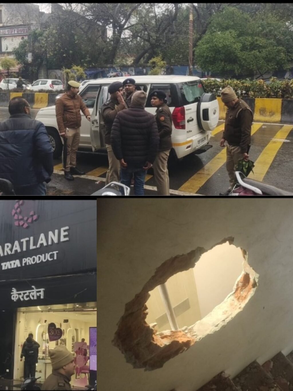 सहारनपुर23 जनवरी २६*छत से उतरे चोर, डायमंड शोरूम में लाखों रुपए के माल पर हाथ साफ*