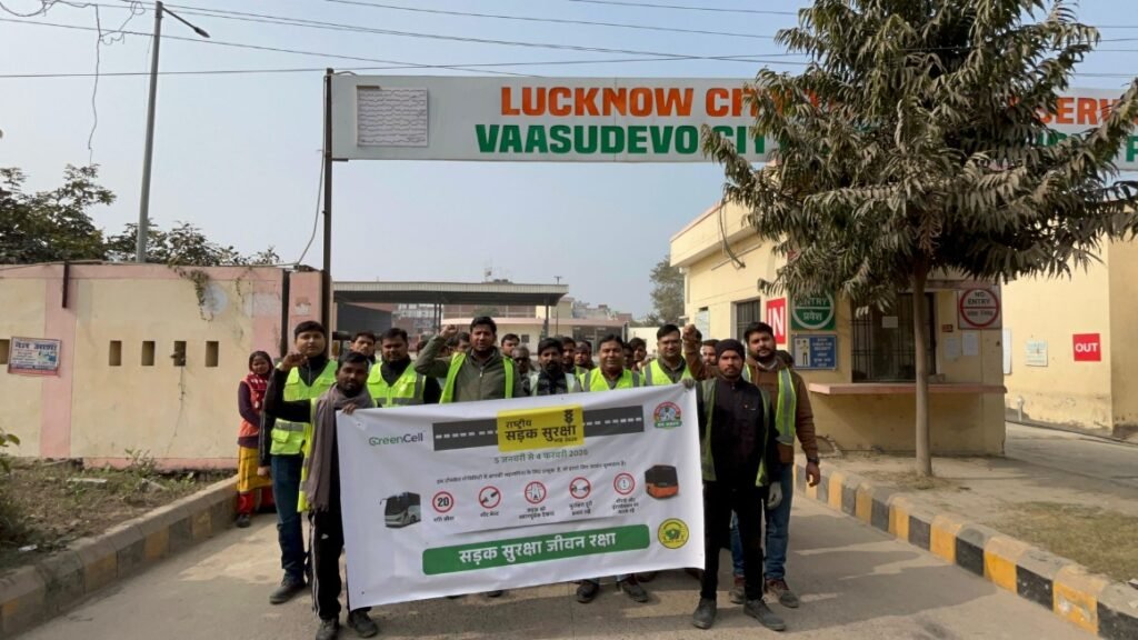 लखनऊ 5 जनवरी 26*ग्रीनसेल मोबिलिटी – वासुदेवो सिटी बस ऑपरेशन्स द्वारा राष्ट्रीय सड़क सुरक्षा माह–2026 का शुभारंभ