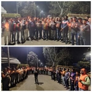 कौशांबी २७ जनवरी २६*व्यापारी पुत्र का अपहरण के बाद हत्या से नाराज व्यापारियों ने कैंडल मार्च निकालकर जताया विरोध*