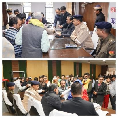 मथुरा 5 जनवरी 26*जिलाधिकारी मथुरा एवं वरिष्ठ पुलिस अधीक्षक मथुरा द्वारा तहसील छाता मे सम्पूर्ण समाधान दिवस