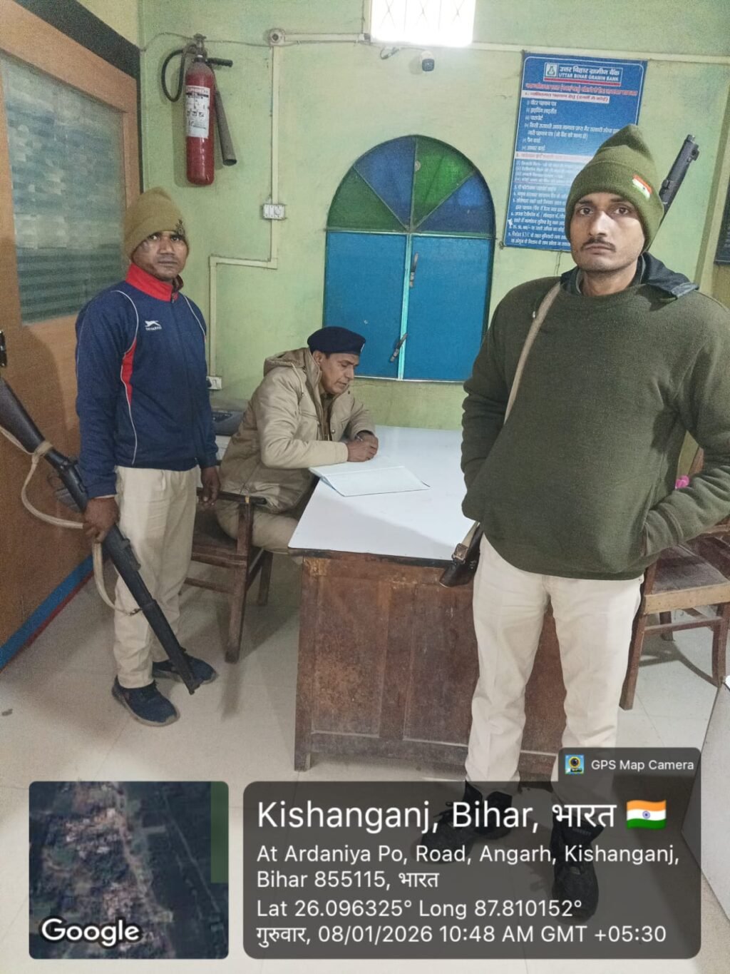 पूर्णिया बिहार 8 जनवरी26*पूर्णिया पुलिस की कार्रवाई: बैंकों की सुरक्षा के लिए निरीक्षण अभियान। ..