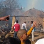 कौशाम्बी 16 फ़रवरी 26*दो किसानों के घर में अचानक लगी आग ट्रैक्टर सहित तीन भैंस झुलसी*