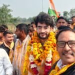 मथुरा20फ़रवरी26*गांव कौलाना में IES टॉपर अमित कुमार भारद्वाज का भव्य स्वागत