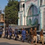 कौशाम्बी 24 फ़रवरी 26*आरएएफ फोर्स के साथ मंझनपुर कोतवाली पुलिस ने किया कस्बे में पैदल मार्च*