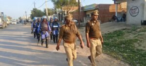 कौशाम्बी 25 फ़रवरी 26*संदीपन घाट थाना प्रभारी ने होली व रमज़ान के त्यौहार के पूर्व अर्ध सैनिक बल के साथ किया क्षेत्र में फ़्लैग मार्च*