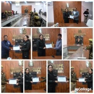 बाँदा ८ फ़रवरी २६*सहायक पुलिस अधीक्षक बांदा सुश्री मेविस टॉक द्वारा प्रशिक्षण में प्रतिभाग करने वाले कम्प्यूटर ऑपरेटर्स को वितरित किए प्रमाण पत्र ।*