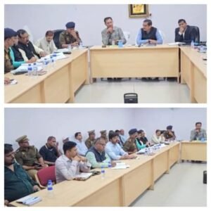 मथुरा 22 फरवरी 26 जिलाधिकारी महोदय एवं वरिष्ठ पुलिस अधीक्षक महोदय द्वारा रंगभरी एकादशी को लेकर समीक्षा बैठक*