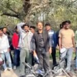 कानपूर नगर २१ फरवरी २६ * आर्डिनेंस फैक्ट्री कानपुर के बाहर आउटसोर्सिंग कर्मियों का हंगामा