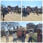 कौशाम्बी 3 मार्च 26*बालू लदा ओवर लोड ट्रैक्टर नाला में धंसा,रास्ता में लगा भीषण जाम*