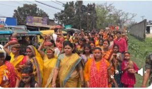 पूर्णिया बिहार 19 मार्च 26 _पूर्णिया की भव्य कलश यात्रा: माता रानी का आशीर्वाद लेने पहुंची महापौर_