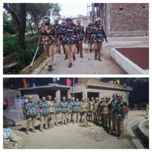 कानपुर नगर 2 मार्च 26*होली त्यौहार के मद्देनजर थाना शिवराजपुर पुलिस द्वारा पैदल गश्त 