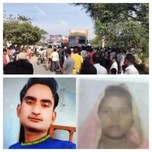 हरदोई26 मार्च 26*हाईवे पर ट्रक की टक्कर से बाइक सवार पति-पत्नी और बेटी की मौत,तीन मौत से मचा कोहराम