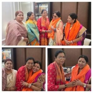 पूर्णिया बिहार 30 मार्च 26 भाजपा जिला मंत्री आरती जयसवाल के आवास पर डॉ. धर्मशीला गुप्ता ने की मुलाक़ात