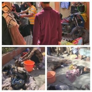 बांदा31मार्च26*सोते समय घर में लगी आग़ से महिला की जलकर मौत बच्ची व पति भी झुलसे*