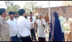 कौशाम्बी 14 मार्च 26*खड़ी फसल में दबंगों द्वारा हो रहे निर्माण में मौके पर पहुंचे न्यायिक मजिस्ट्रेट*