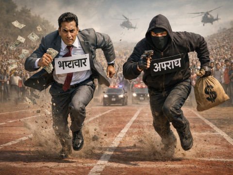 कानपूर नगर ०१ मार्च २६ * भ्रष्टाचार और अपराध की दौड़ में हुई बराबरी लेकिन कागजों में सराहनीय काम दिखाना है, सिर्फ मोटा काला धन कमाना है की योजना को सफ़ल बनाना है, बल्कि न्याय की आवाज़ और अपराध दर्शाने वालों को मुकदमों में फ़साना है