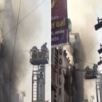 दिल्ली १८ मार्च २६ * दिल्ली के साध नगर में इमारत में आग से हड़कंप, एक ही परिवार के 9 लोग फंसे