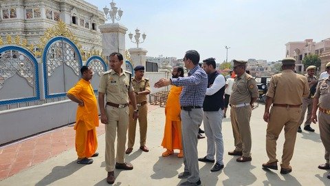 मथुरा 14 मार्च 26 माननीय राष्ट्रपति महोदया का आगामी जनपद भ्रमण को लेकर वरिष्ठ पुलिस एक अधीक्षक एवं जिलाधिकारी द्वारा कार्यक्रम स्थलों का निरीक्षण