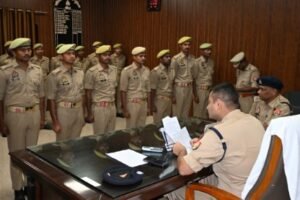 बांदा7अप्रैल26*पुलिस अधीक्षक बांदा द्वारा प्रशिक्षण प्राप्त कर रहे प्रशिक्षुओ का किया गया साक्षात्कार । 