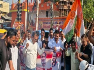 पूर्णिया 11 अप्रैल 26*पूर्णिया जिला कांग्रेस कमेटी के द्वारा आयोजित विरोध प्रदर्शन एवं पुतला दहन किया गया।