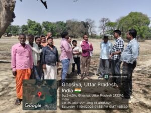 कौशाम्बी 11 अप्रैल 26*उप जिलाधिकारी चायल ने ग्राम घोसिया में भूमि विवाद की 05 शिकायतों का मौके पर कराया निस्तारण*