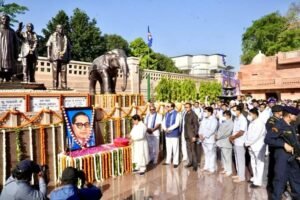 बांदा14अप्रैल26* बहुजनों के मसीहा भारतरत्न बोधिसत्व परमपूज्य बाबा साहेब डा. भीमराव अम्बेडकर को  नमन **