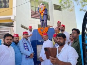 बांदा14अप्रैल26*सपा ने बाबा साहब की जयंती पर मनाया जश्न, निकाला जुलूस और किया मिष्ठान वितरण*