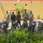 मथुरा 15 अप्रैल 26* 02 अभियुक्तगण को 01 अवैध हथियार, 01 अवैध चाकू एवं 10 चोरी की मोटर साइकिल सहित किया गिरफ्तार ।*