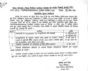 कानपुर21 अप्रैल 26*कानपुर नगर में त्रिस्तरीय पंचायत निर्वाचक नामावली पुनरीक्षण कार्यक्रम में संशोधन*