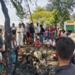 कौशाम्बी26अप्रैल26*गरीब की झोपड़ी में लगी आग दो बकरी बाइक अनाज आदि जलकर हुआ खाक*