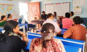 कौशाम्बी २१ अप्रैल २६**शिक्षक शंकुल बरेठी की मासिक बैठक मेें नामांकन एवं शैक्षिक कैलेण्डर के क्रियान्वयन पर हुयी चर्चा*