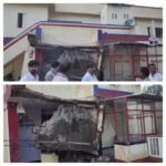 बांदा6अप्रैल 26*तेज हवा बारिश और ओले गिरने के चलते थाने का छज्जा ठहा फरियादी बुजुर्ग दंपति व पुलिसकर्मी हुए घायल इलाज जारी**