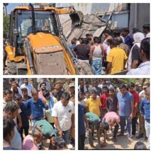 भागलपुर 8 अप्रैल 26*मायागंज वार्ड 27 में सड़क निर्माण के दौरान हंगामा, नापी के बाद स्थिति सामान्य।*