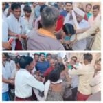 आगरा 18 अप्रैल 26*सरला गैस एजेंसी पर महिलाओं के साथ होकरों ने किया मार पीट 