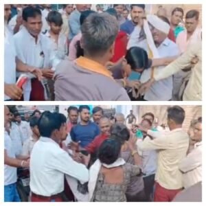 आगरा 18 अप्रैल 26*सरला गैस एजेंसी पर महिलाओं के साथ होकरों ने किया मार पीट 