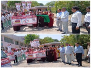 कानपुर देहात 1 अप्रैल 2026*जिलाधिकारी ने सामुदायिक स्वास्थ्य केंद्र अकबरपुर में हरी झंडी दिखाकर संचारी रोग नियंत्रण अभियान का किया शुभारंभ।