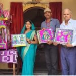 भागलपुर ५ मई २६*मंजूषा मालाकार कलाकारों ने अपनी कलाकृति से संस्था के सचिव दिलीप कुमार सिंह को रूबरू कराया राजेंद्र मालाकार